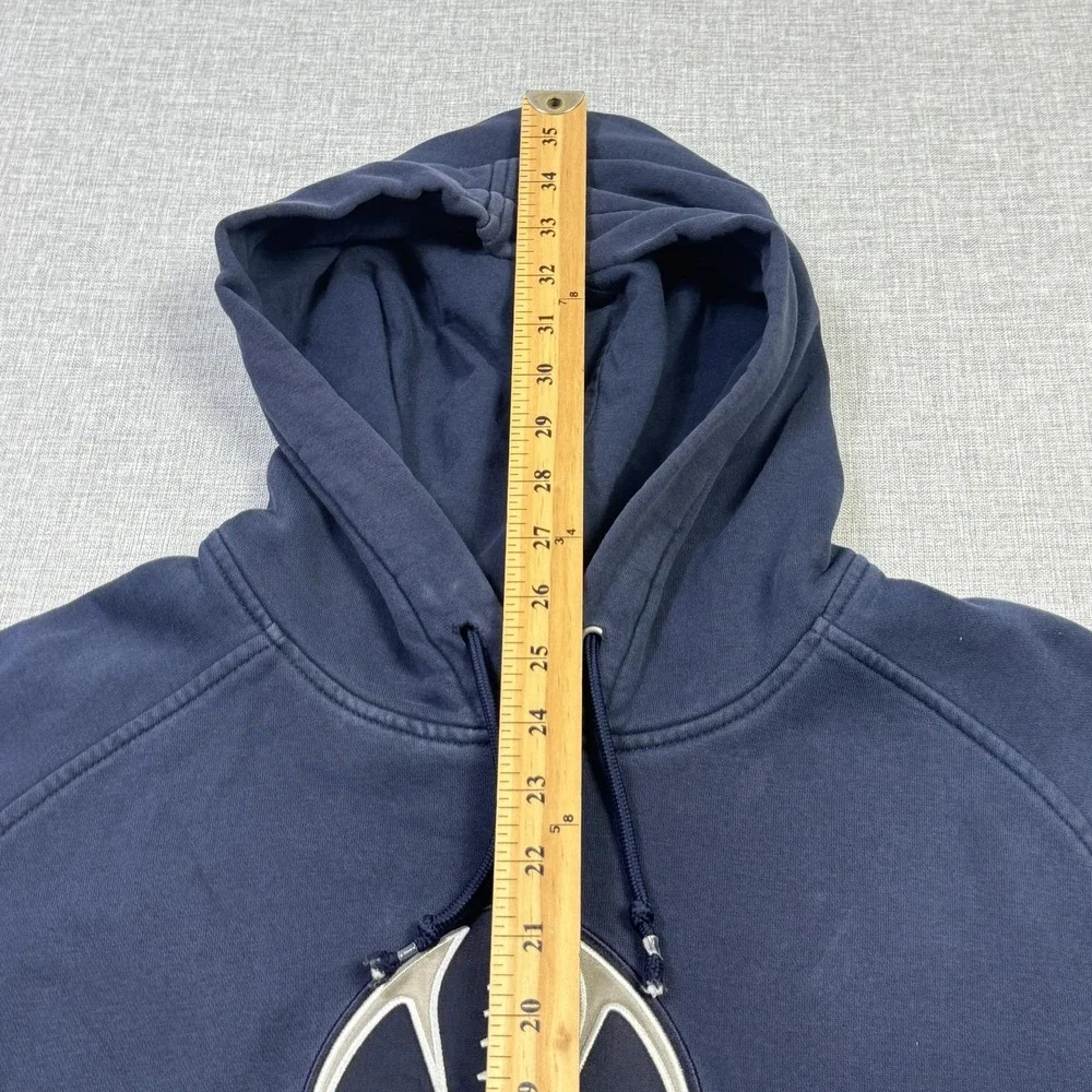 Nike Football Fleece Hoodie Mens L Blue Pullover Hooded‎ Pockets Graphic